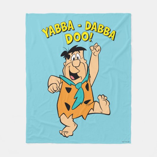 Fred Flintstone Yabba-Dabba Doo! Fleece Deken (Voorkant)