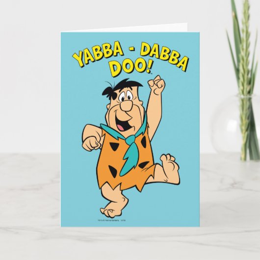 Fred Flintstone Yabba-Dabba Doo! Kaart (Voorkant)