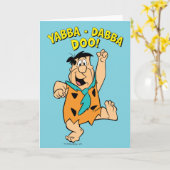 Fred Flintstone Yabba-Dabba Doo! Kaart (Gele Bloem)