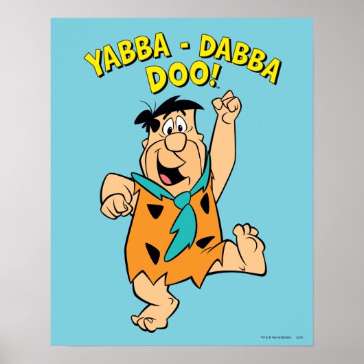 Fred Flintstone Yabba-Dabba Doo! Poster (Voorkant)