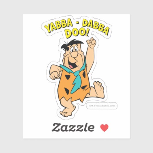 Fred Flintstone Yabba-Dabba Doo! Sticker (Vel)