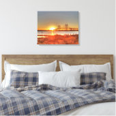 Fred Hartman Bridge Canvas Afdruk (Insitu (Slaapkamer))