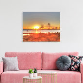 Fred Hartman Bridge Canvas Afdruk (Insitu (Woonkamer))