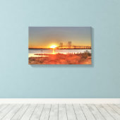 Fred Hartman Bridge Canvas Afdruk (Insitu (Houten vloer))