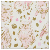 FRED het Kat Pink Gold Chic Persian Cat Stof (Close Up)