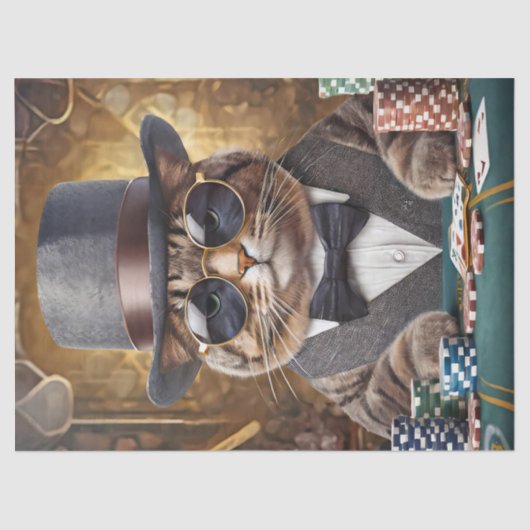 Fred is niet geamuseerd, Cat speelt Kaarten Tissuepapier (Voorkant)