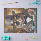 Fred is niet geamuseerd, kat speelt kaarten tissuepapier (Craft)