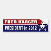Fred Karger in 2012 Bumpersticker (Voorkant)