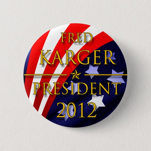 Fred Karger Presidentiële Button 2012 (Voorkant)