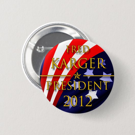 Fred Karger Presidentiële Button 2012 (Voorkant /achterkant)