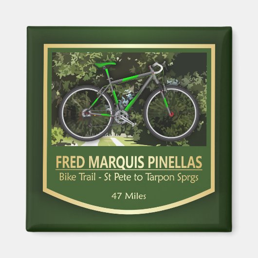 Fred Marquis Pinellas Trail (bike2) Magneet (Voorkant)