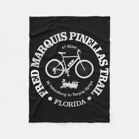 Fred Marquis Pinellas Trail Fietsen Florida Fleece Deken (Voorkant)