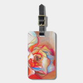 Fred martin begonia waterverf art bagagelabel (Voorkant verticaal)