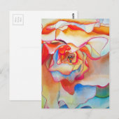 Fred martin begonia waterverf art briefkaart (Voorkant / Achterkant)