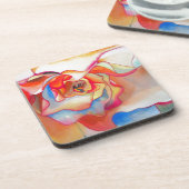 Fred martin begonia waterverf art drankjes onderzetter (Linkerzijde)