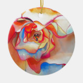 Fred martin begonia waterverf art keramisch ornament (Voorkant)