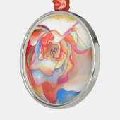 Fred martin begonia waterverf art metalen ornament (Links)