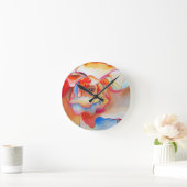 Fred martin begonia waterverf art ronde klok (Huis)