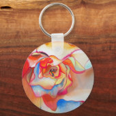 Fred martin begonia waterverf art sleutelhanger (Voorkant)