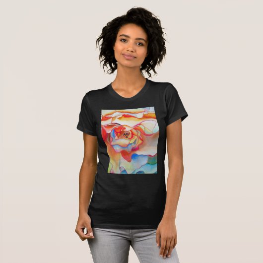 Fred martin begonia waterverf art t-shirt (Voorkant volledig)