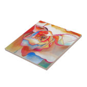 Fred martin begonia waterverf art tegeltje (Zijkant)