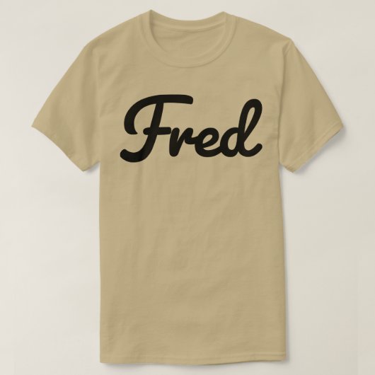 Fred Naam Typografie T-shirt (Design voorkant)