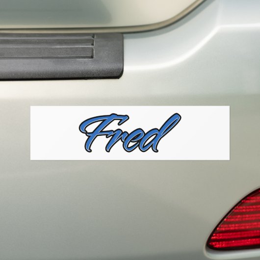 Fred Name blue Aufkleber Sticker Autoaufkleber (Op auto)
