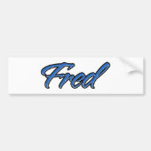 Fred Name blue Aufkleber Sticker Autoaufkleber (Voorkant)