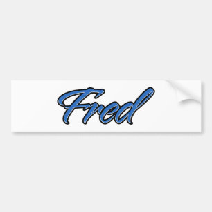 Fred Name blue Aufkleber Sticker Autoaufkleber