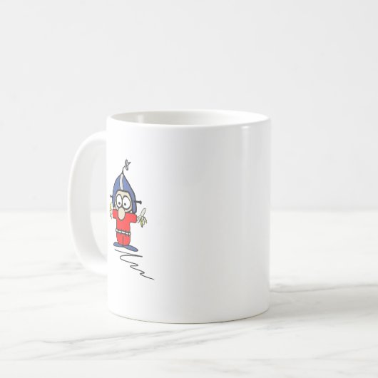 Fred Pinsocket 2-Sided Mok (White-R) (Voorkant links)