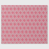 Fred Red White XL Moroccan Quatrefoil #7DS Cadeaupapier (Vlak)