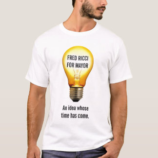 Fred Ricci voor burgemeester - lightbulb shirt