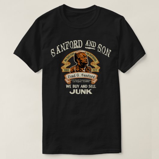 Fred Sanford Verkoper van Fijne Tweedehands Junk S T-shirt (Design voorkant)