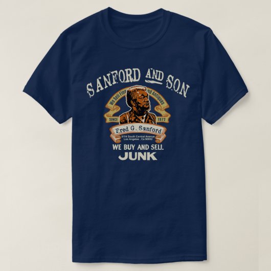 Fred Sanford Verkoper van Fijne Tweedehands Junk S T-shirt (Design voorkant)