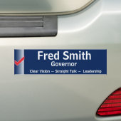 Fred Smith voor gouverneur Bumpersticker (Op auto)