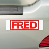 Fred Stamp Bumpersticker (Op auto)