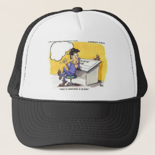 Fred tekent een blanco grappige offbeat Cartoon Gi Trucker Pet