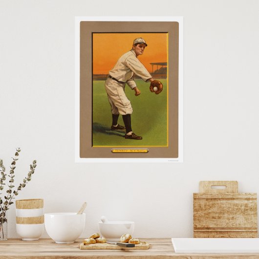 Fred Tenney Giants Baseball 1911 Poster (Keuken)