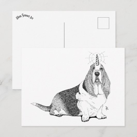 Fred the Bassetcorn Briefkaart (Voorkant / Achterkant)