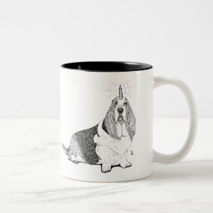 Fred the Bassetcorn Tweekleurige Koffiemok