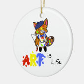 Fred the Fox-Artist Keramisch Ornament (Links)