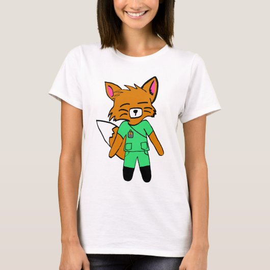 Fred the Fox- Nurse T-shirt (Voorkant)
