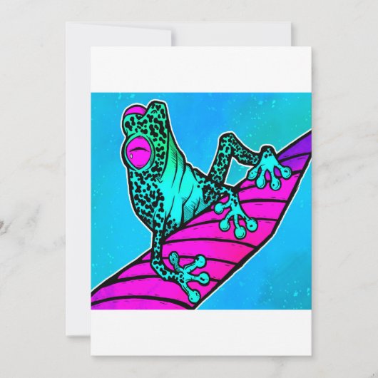 Fred The Frog Cute Wild Animals Lover Perfect Gift Feestdagenkaart (Voorkant)