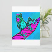 Fred The Frog Cute Wild Animals Lover Perfect Gift Feestdagenkaart (Staand voorkant)