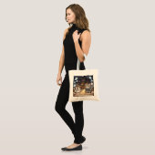 Freda en Junior Paris Night Tote Bag | Kawaii Kat (Voorkant (model))