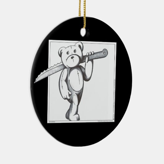 Freddie Beer Keramisch Ornament (Rechts)