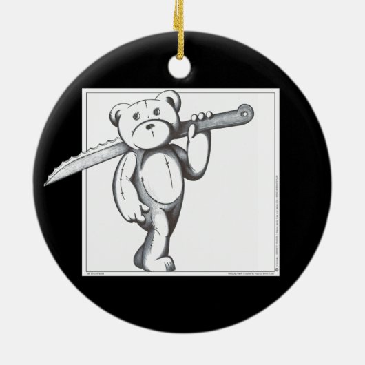 Freddie Beer Keramisch Ornament (Achterkant)