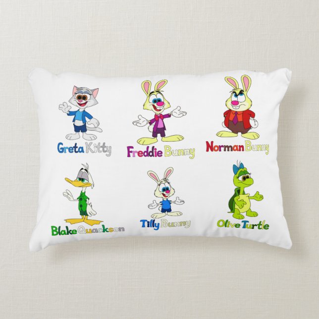 Freddie Bunny en Bende  Accent Kussen (Voorkant)