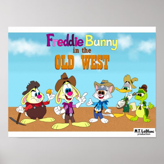 Freddie Bunny in de Old West poster (Voorkant)