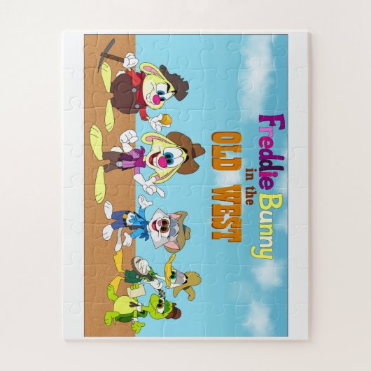Freddie Bunny in de Old West puzzel (Verticaal)